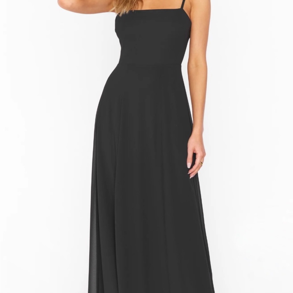 Show Me Your Mumu Black Lauren Tie Bridesmaid/Maxi Dress